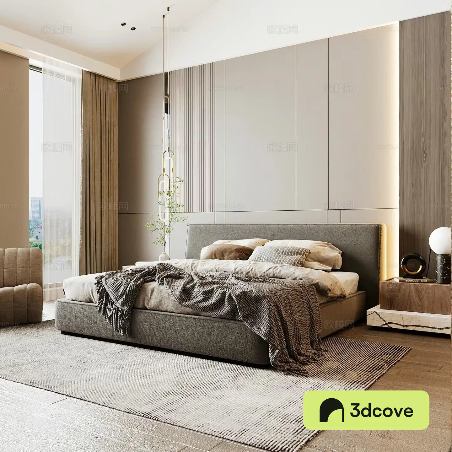 Modern home bedroom Modern bedroom Italian bedroom Simple bedroom Italian bed
