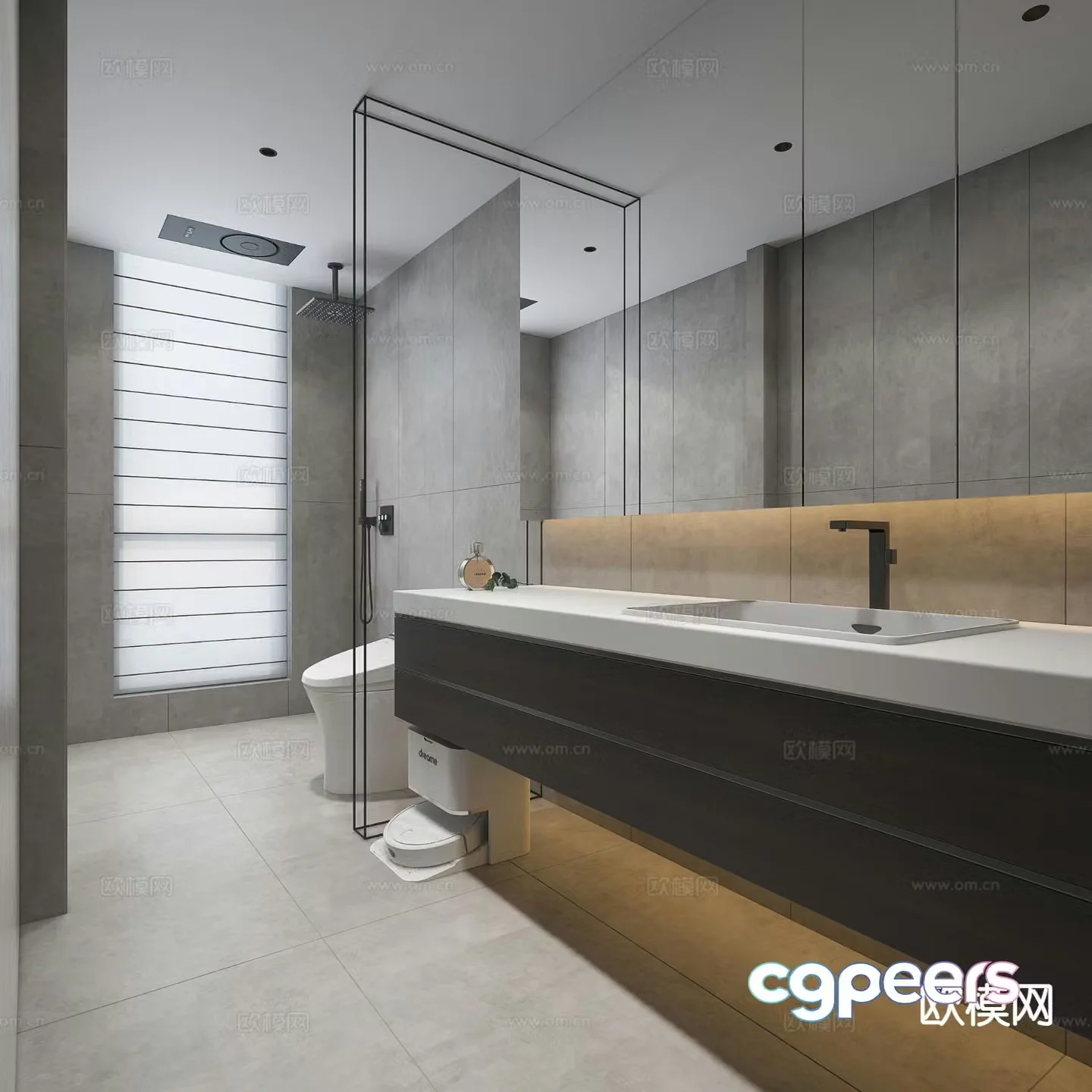 Modern bathroom bathroom 3d model