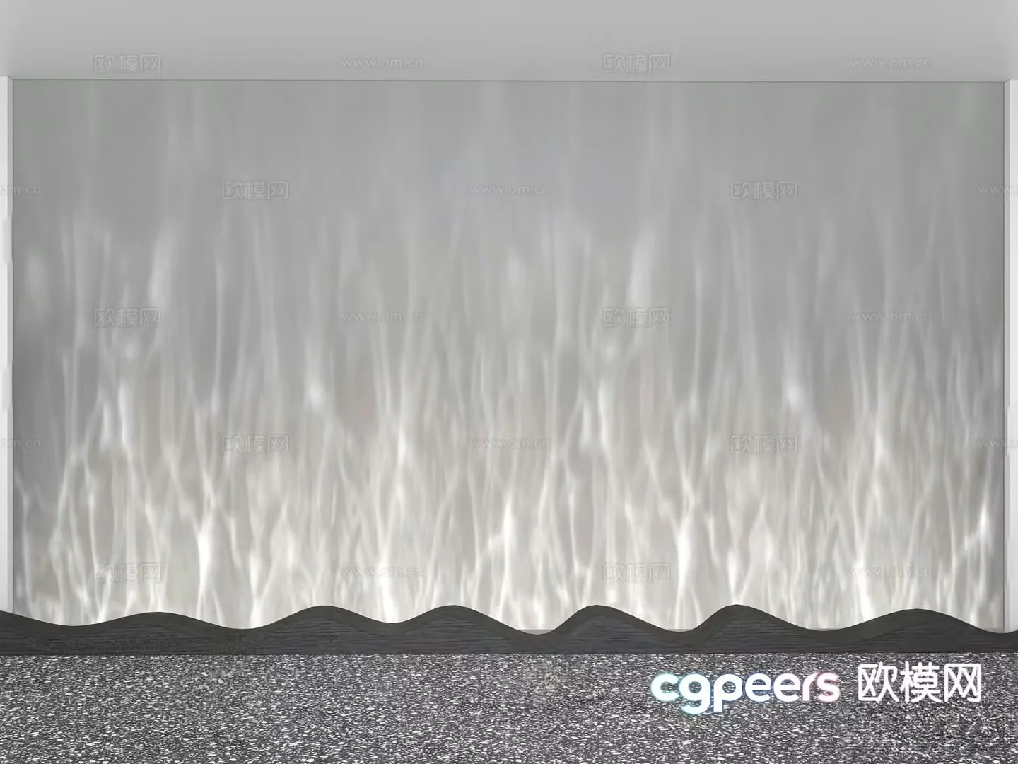 Water ripple lamp wall washer 3d model