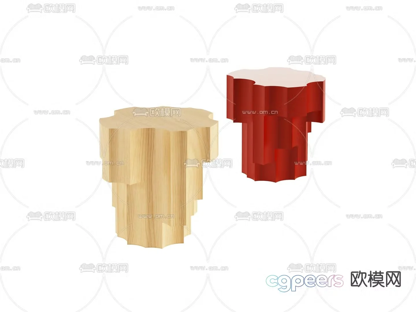Special shaped coffee table 3d model