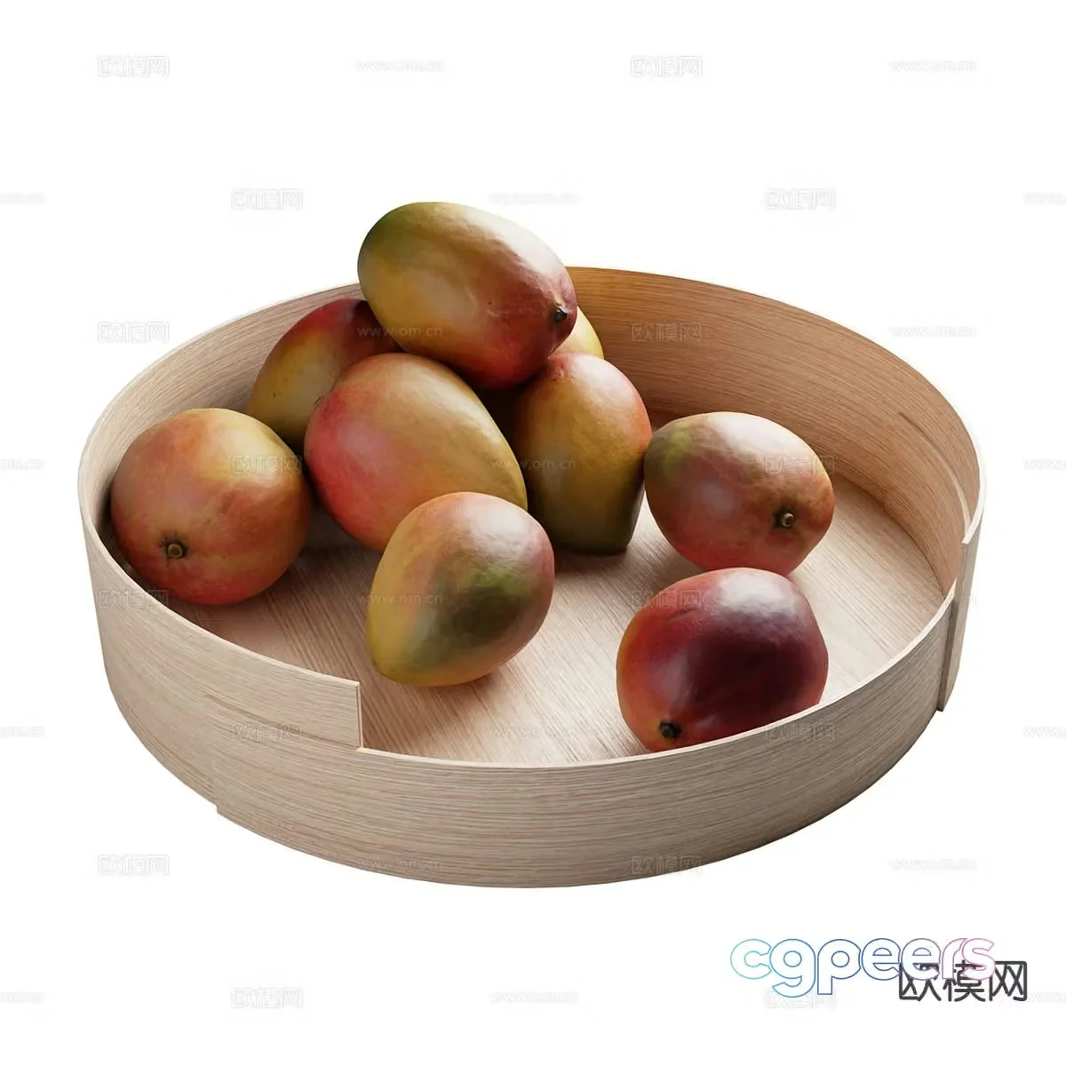 modern fruit fruit plate mango 3d model