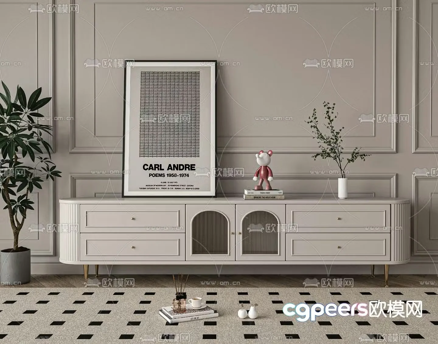 Modern TV cabinet 3d model