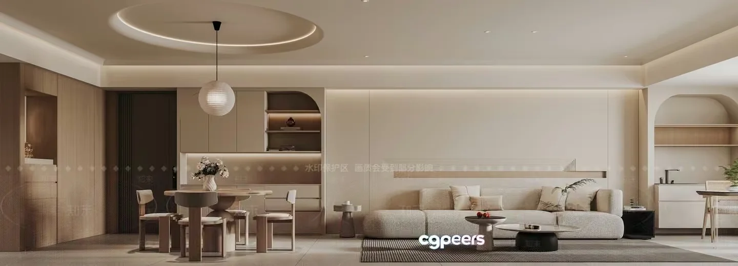 Modern Living Room 3D Model – 10203 – CORONA Render