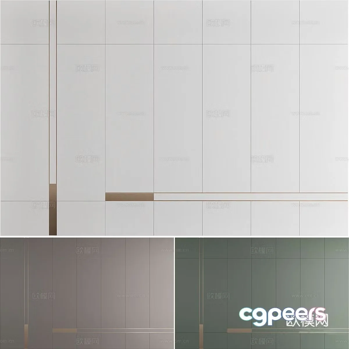 Modern minimalist wardrobe 3d model