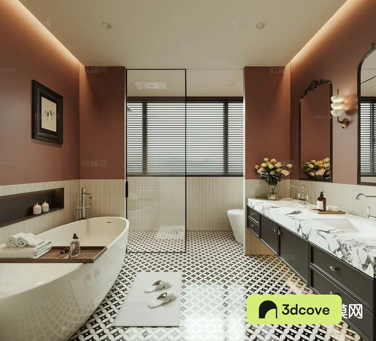 French retro bathroom