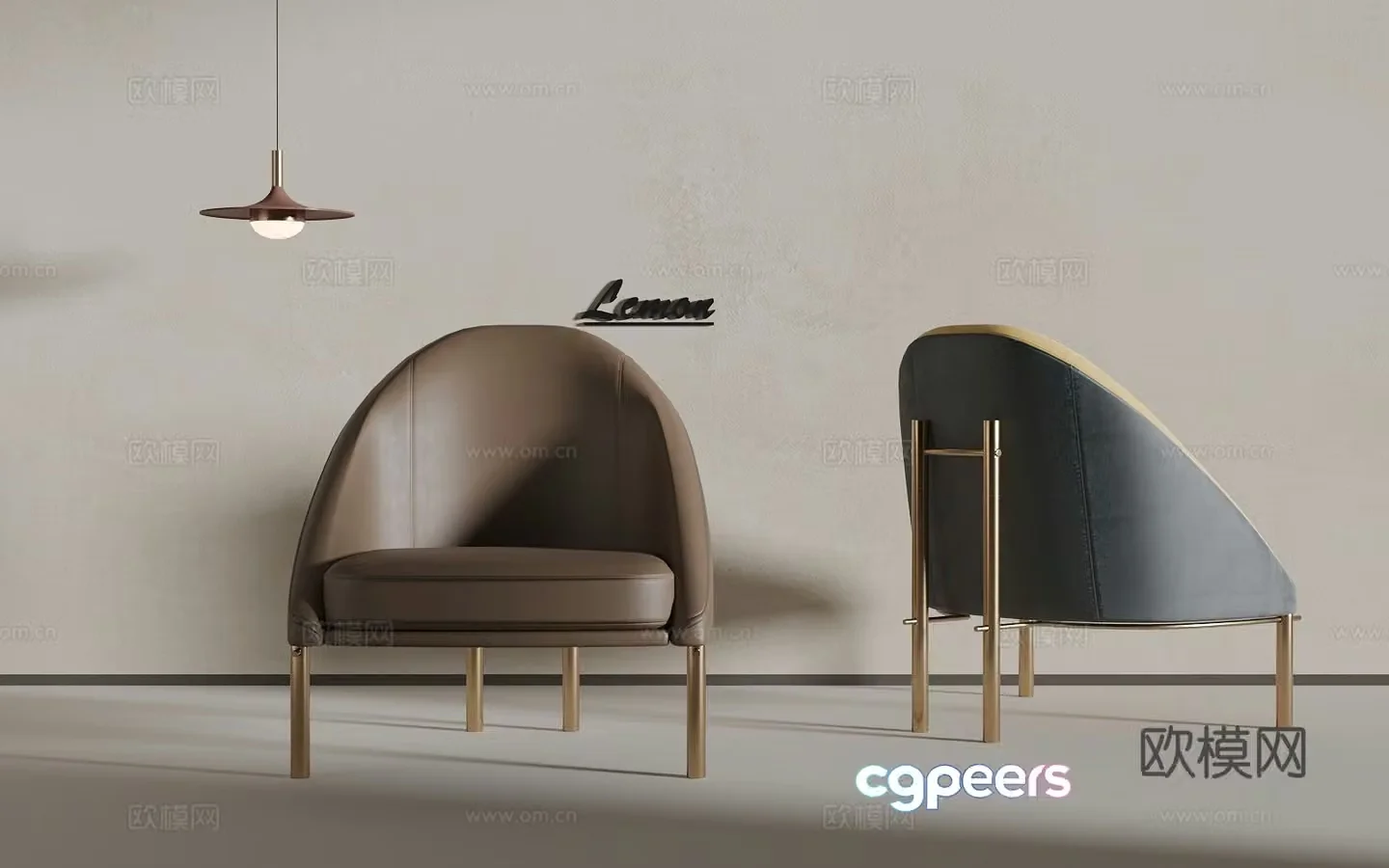 Light luxury seat 3D model