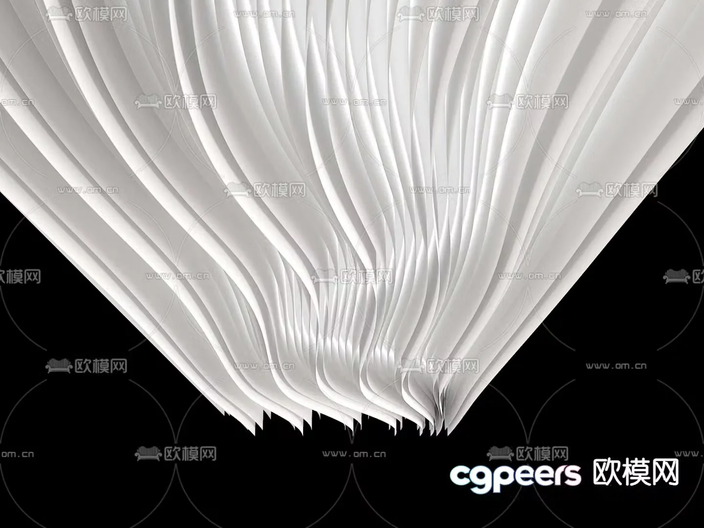 Special-shaped ceiling Grating ceiling Wavy ceiling Water ripples ceiling Cloud pattern 3D model