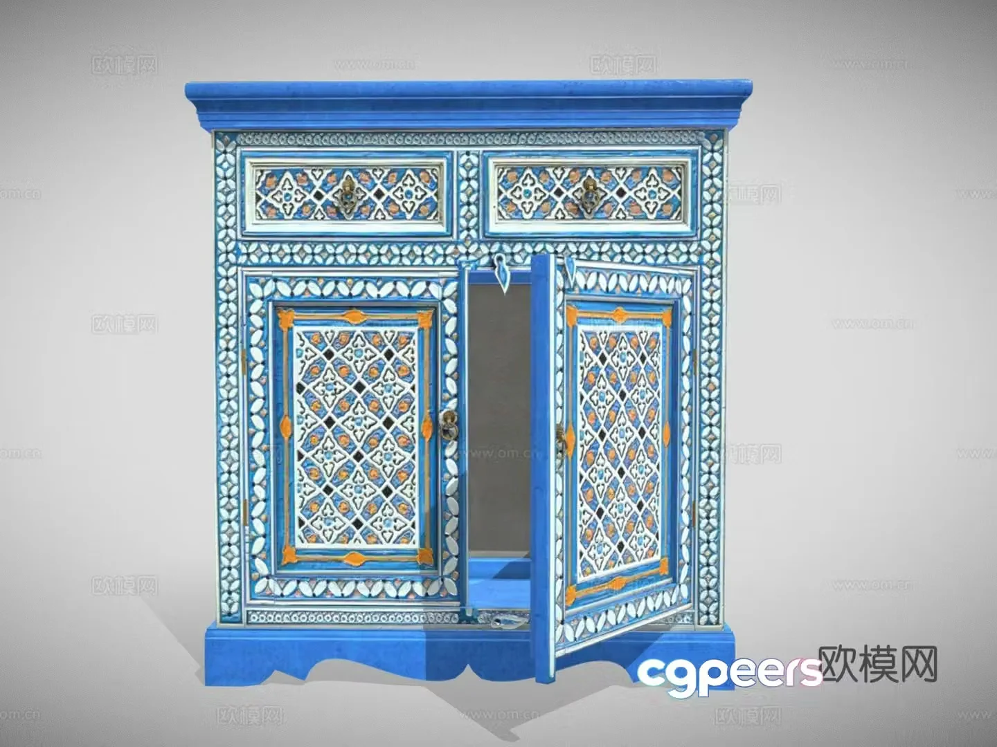 Southeast Asian decorative cabinet 3D model
