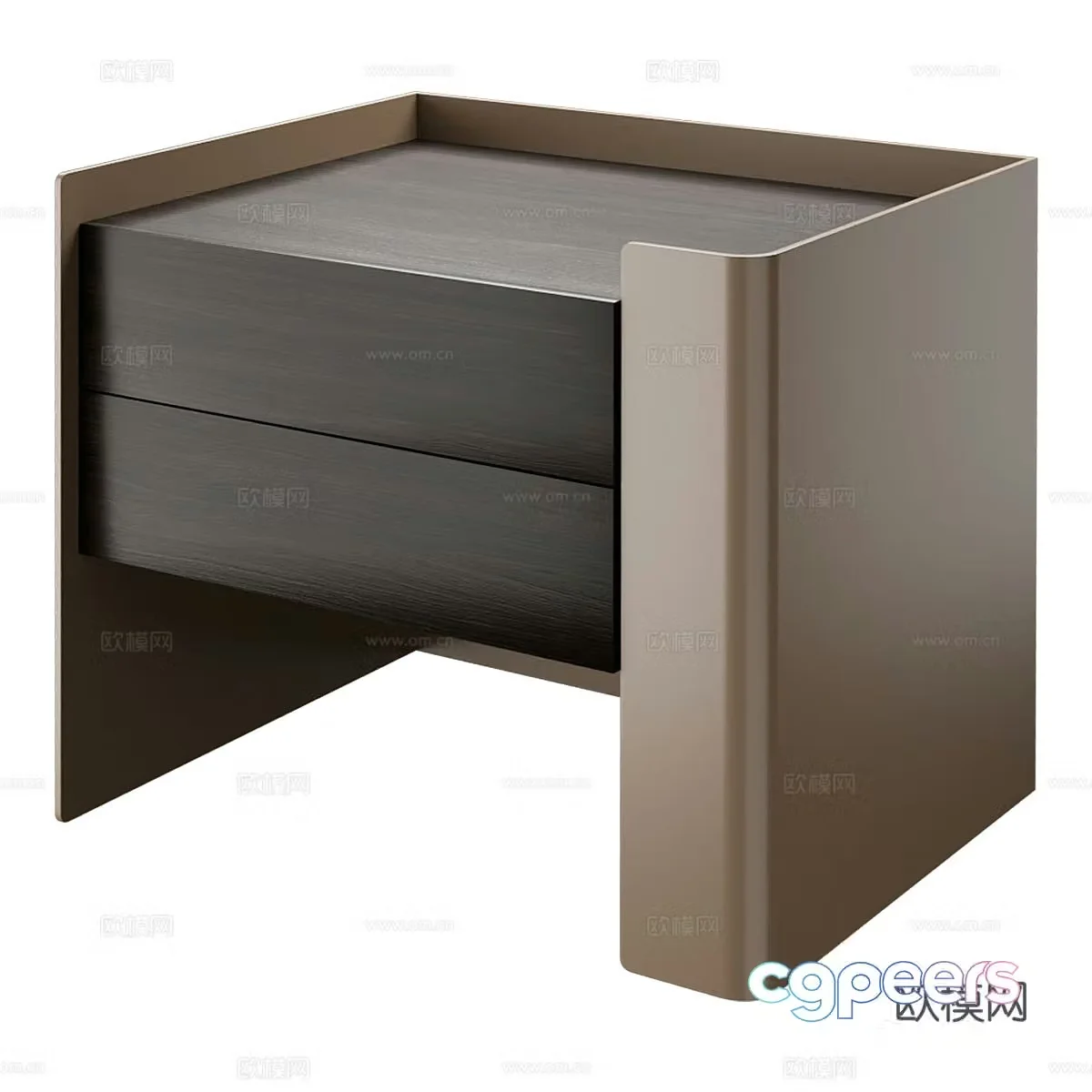 Modern Italian minimalist bedside table 3D model