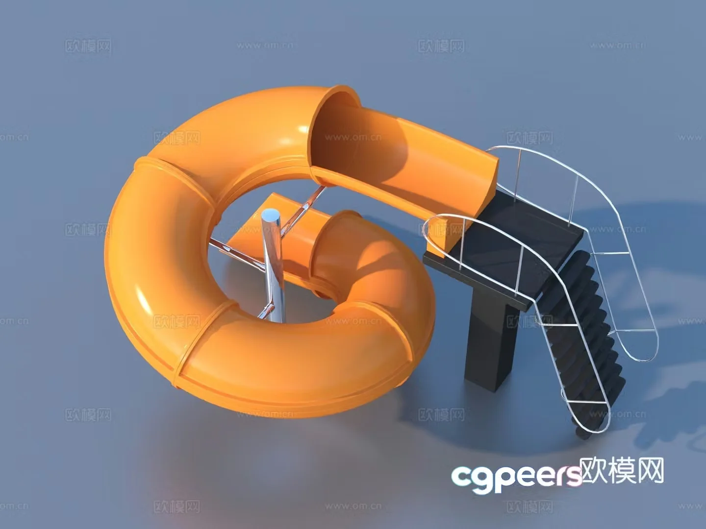Slide amusement equipment 3d model