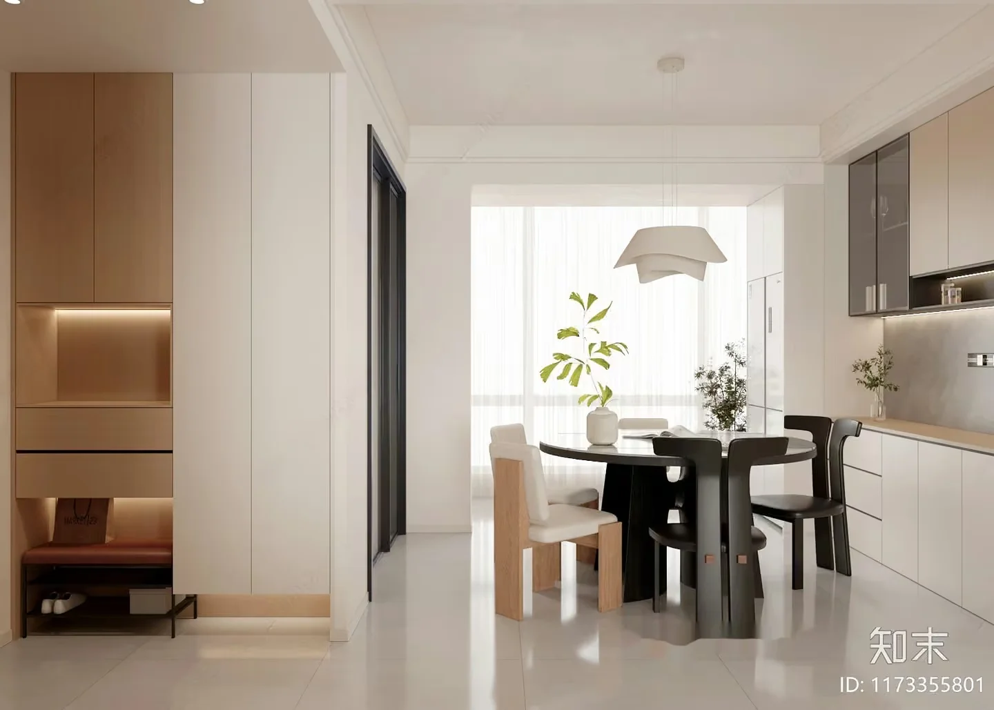 Modern Dining Room 3D Model – 9929 – CORONA Render