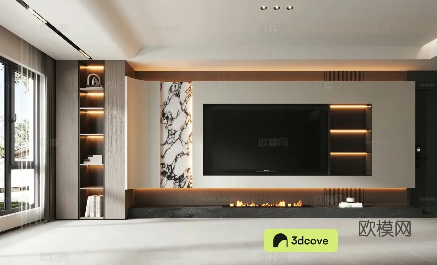 Modern TV background wall