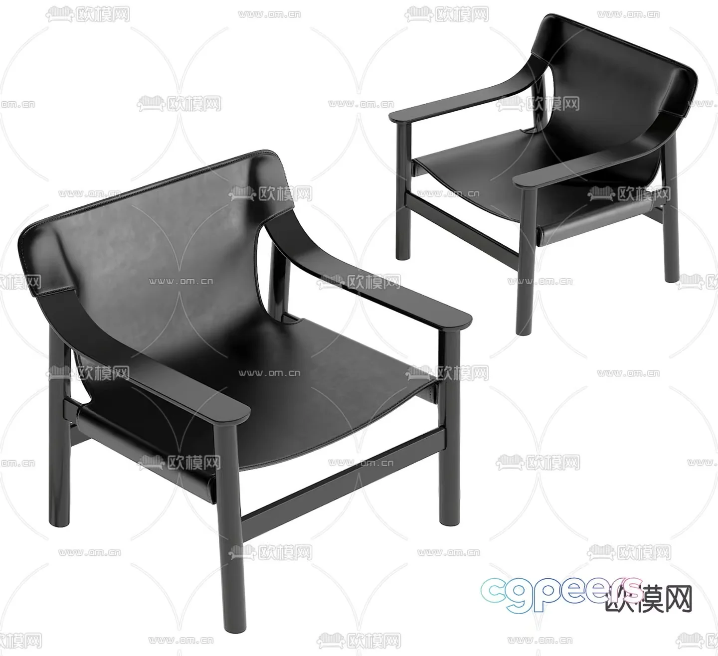 Modern Black Chair 3D Model – 19535 – VRAY Render