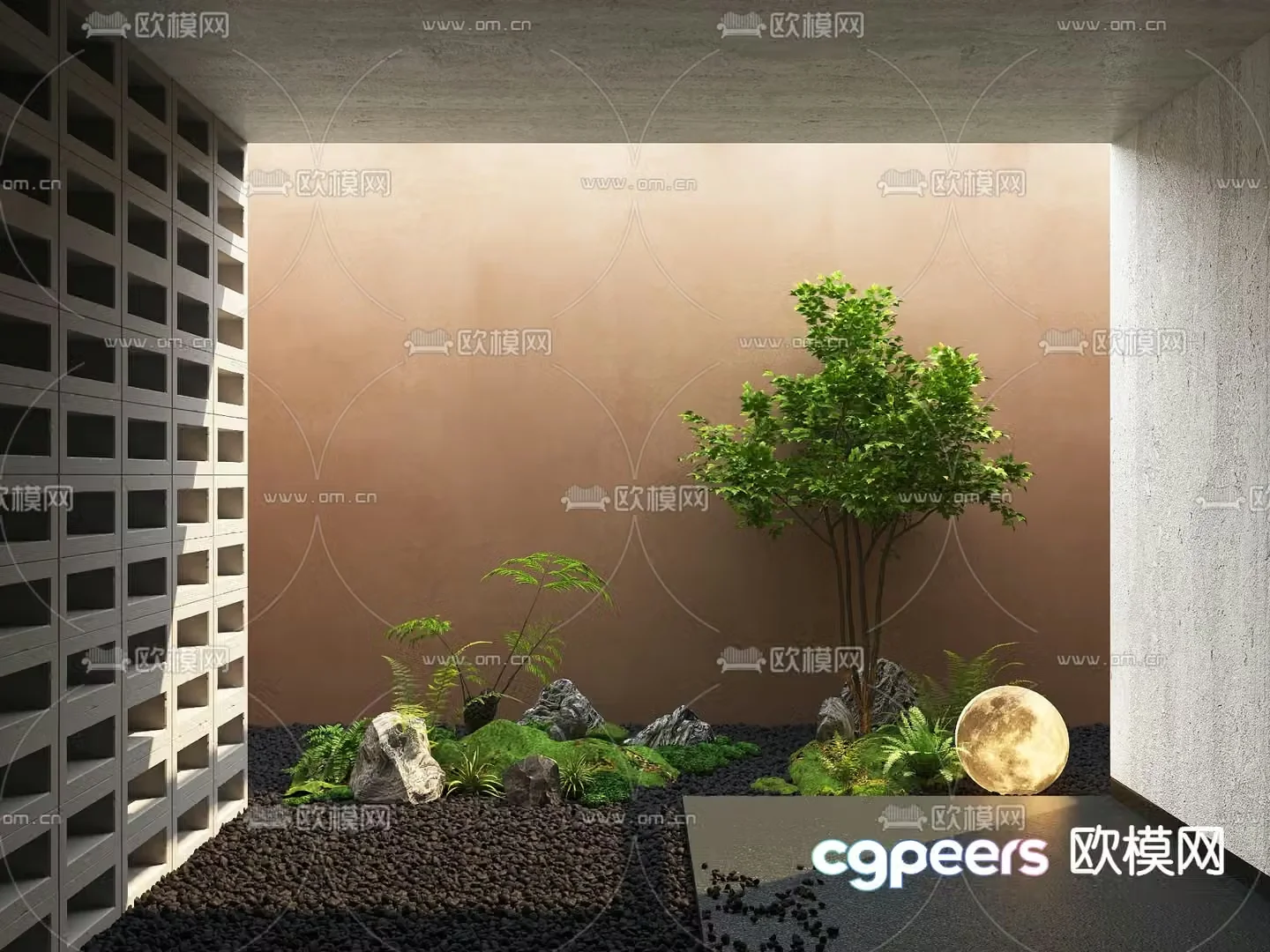 Landscaping landscape sketch 3d model