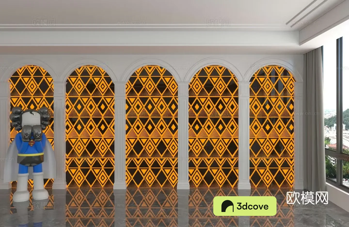 Modern background wall