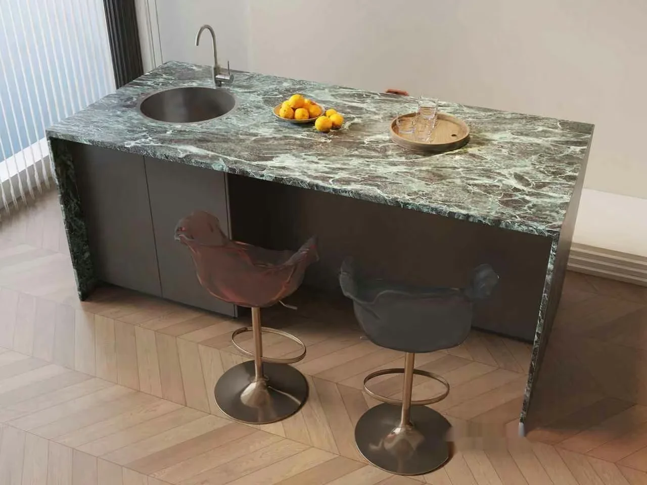 Modern Kitchen Island 3D Model – 18454 – CORONA Render