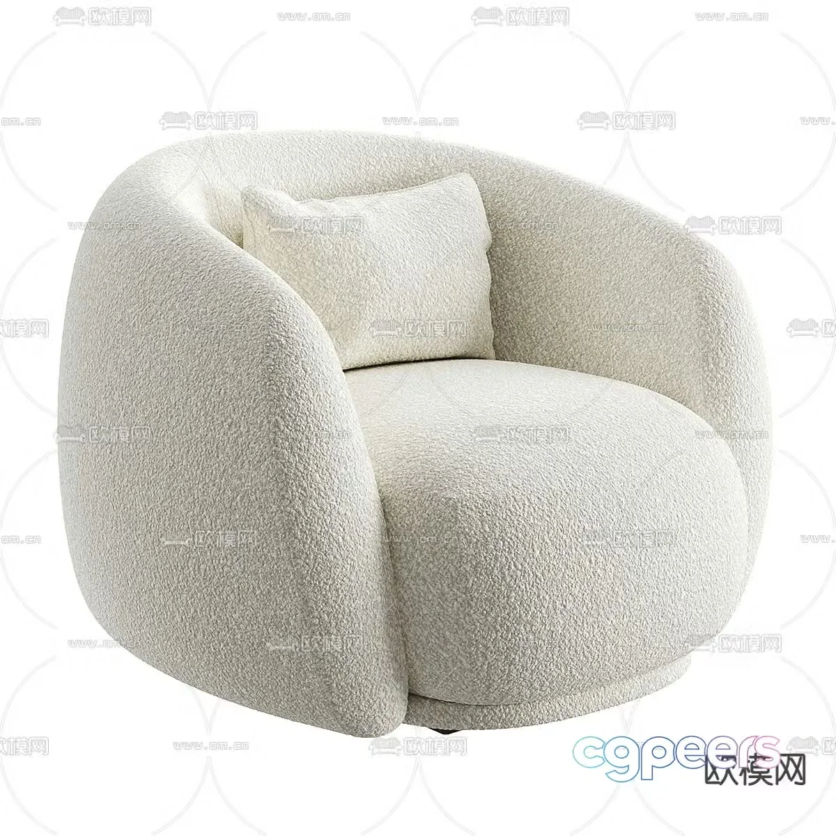 moroso single sofa leisure sofa 3d model