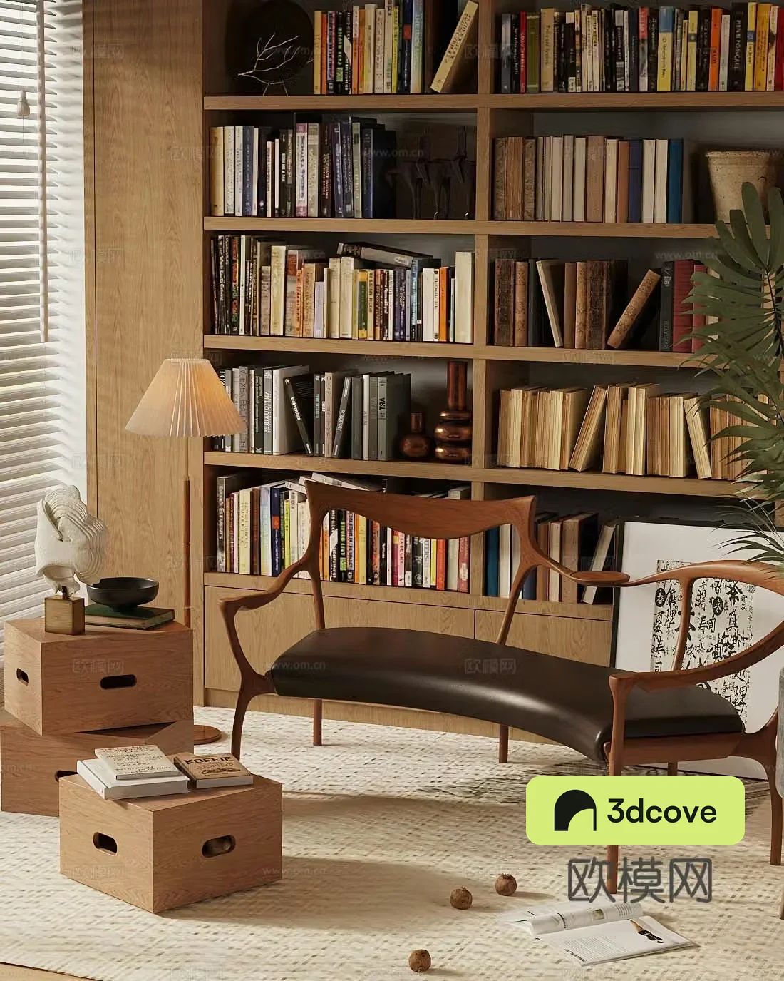 Medium style multi-person sofa fabric sofa chair double sofa medieval style floor lamp medieval style book 3D model
