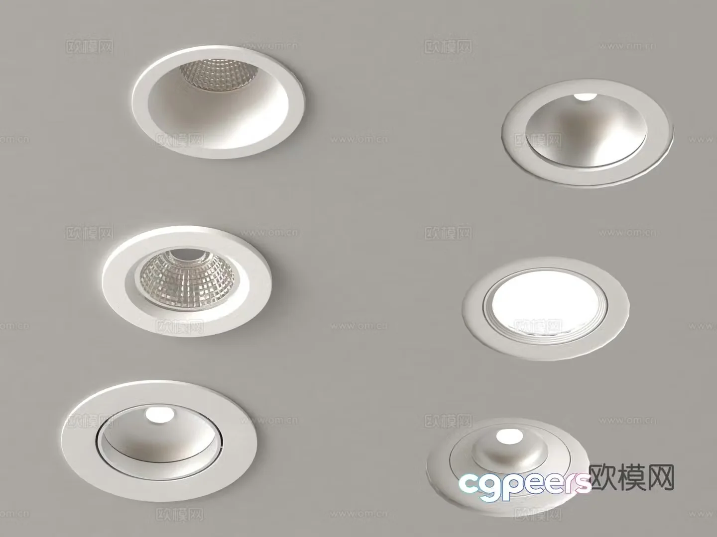 Spotlight Downlight Bull Eye Lamp 3D Model