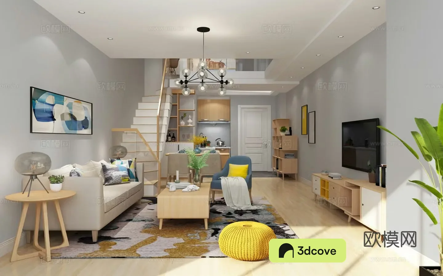 Nordic apartment loft duplex apartment