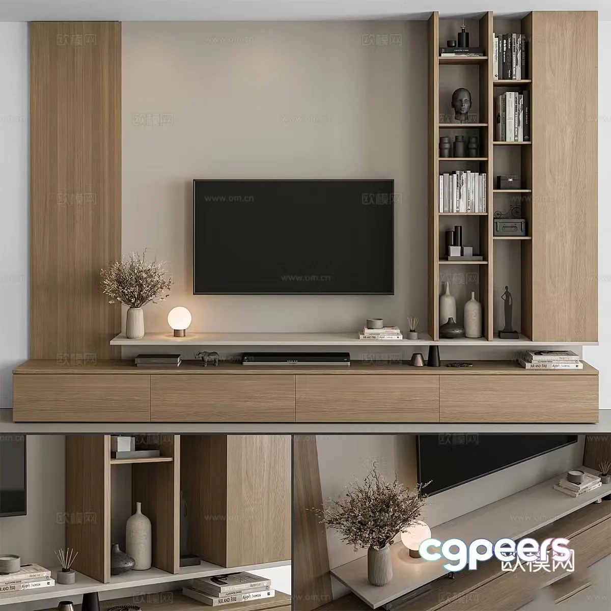 New Chinese TV background wall 3d model