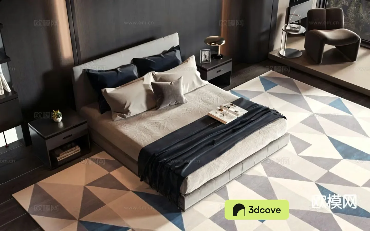 Modern double bed