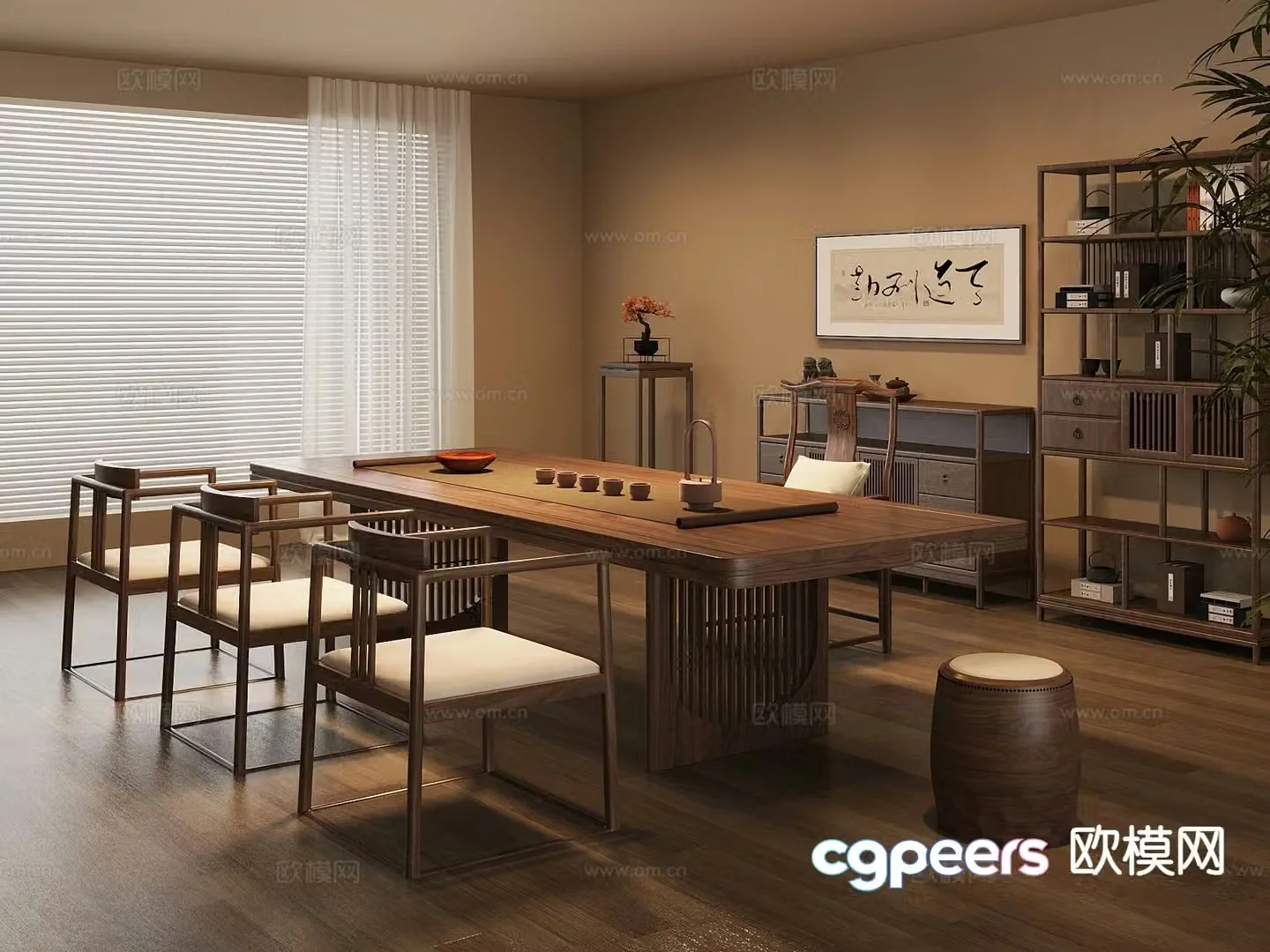 New Chinese tea room 3d model