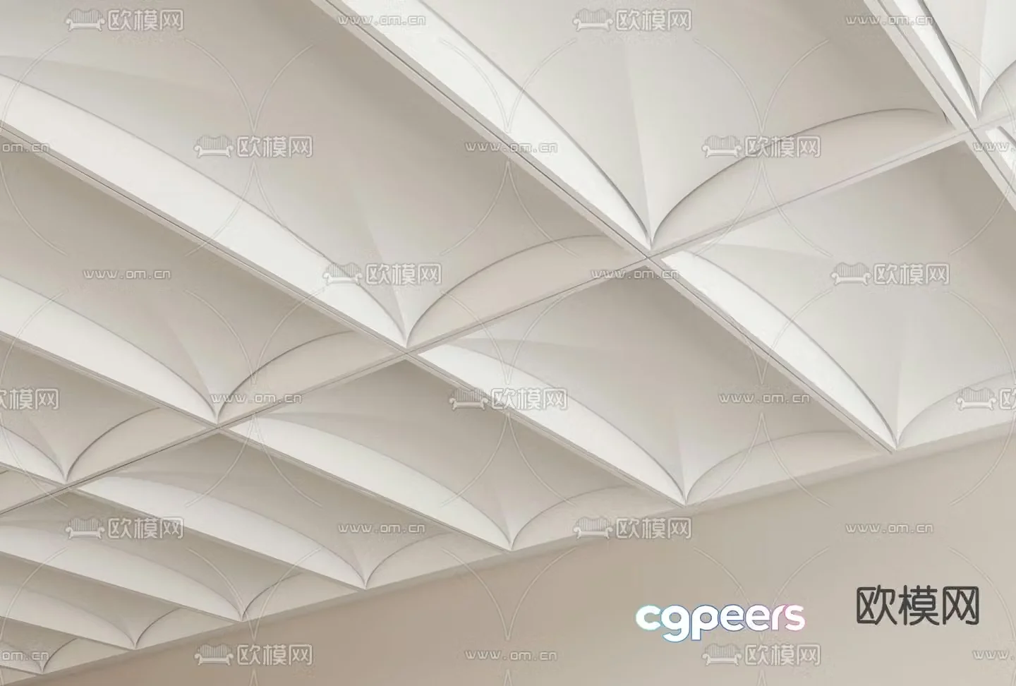 Vaulted ceiling ceiling 3d model