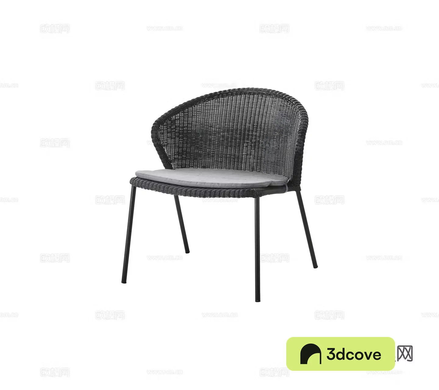 Modern French Garden Terrace Home Decoration Workshop Fabric Metal Single