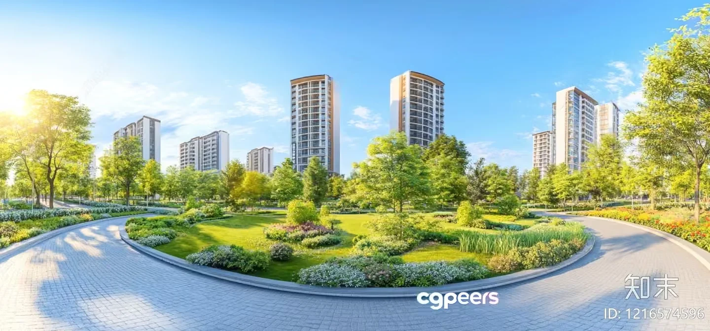 Urban City Park 3D Model – 18461 – VRAY Render