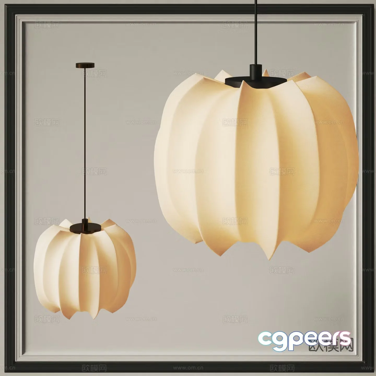 Wasabi Lantern Chandelier 3d Model
