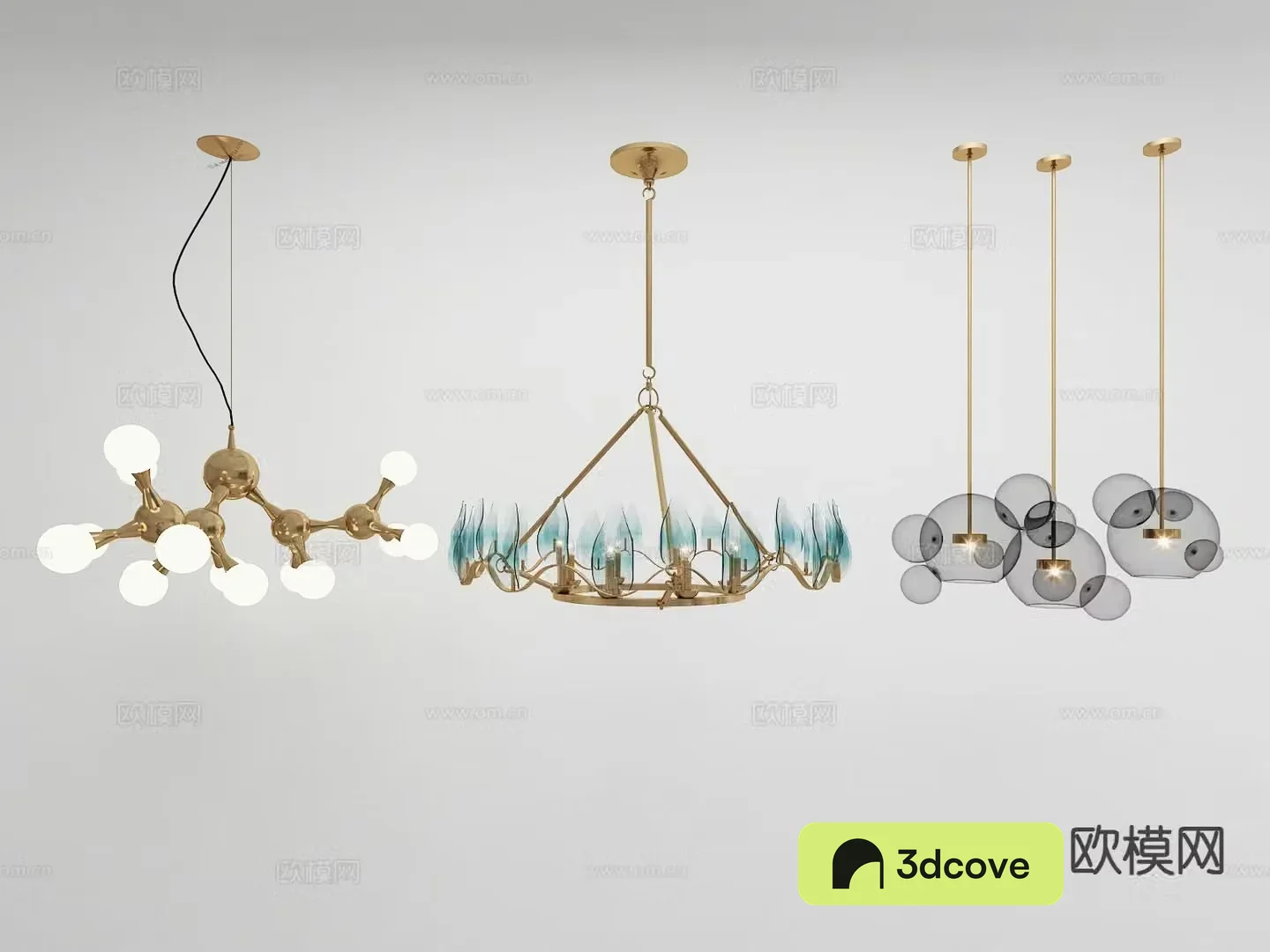 Modern multi-head chandelier