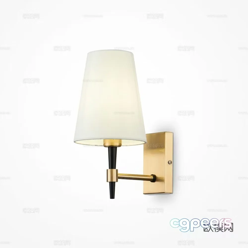 Modern light luxury wall lamp 3d model