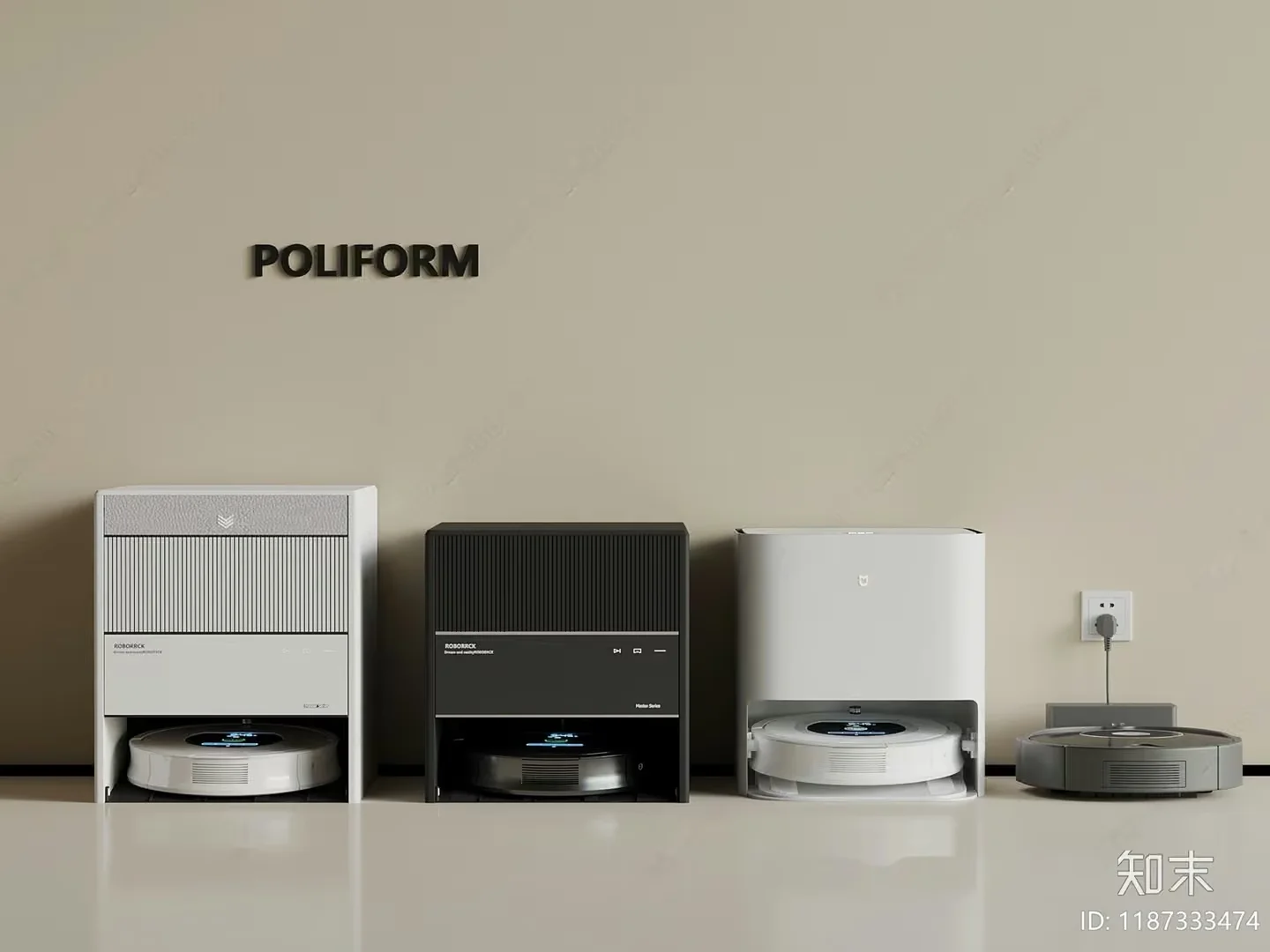 A Row Of Record Players 3D Model – 10298 – VRAY Render