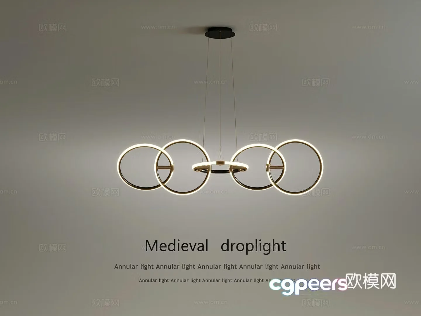 Modern minimalist chandelier restaurant chandelier 3d model