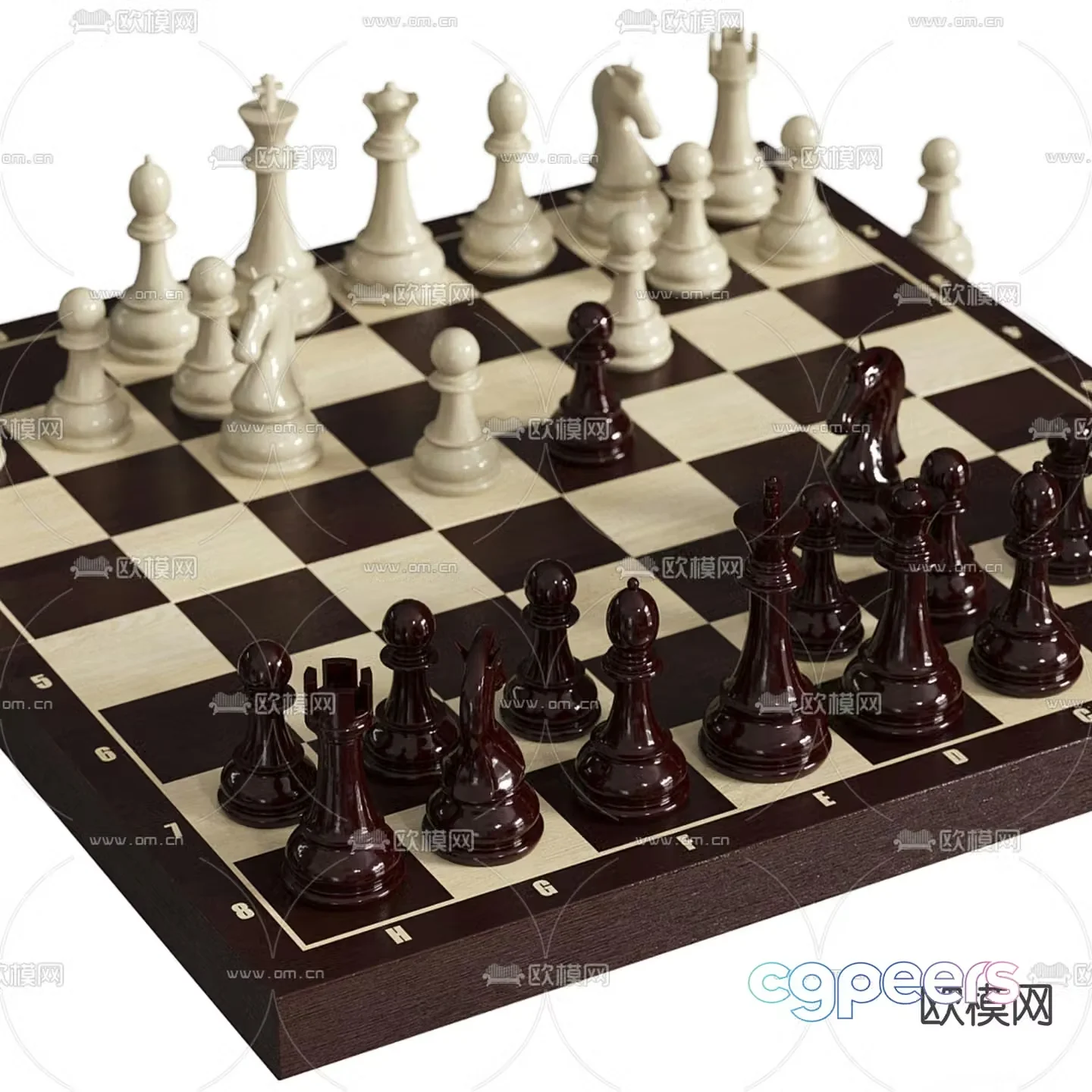 chess board 3d model