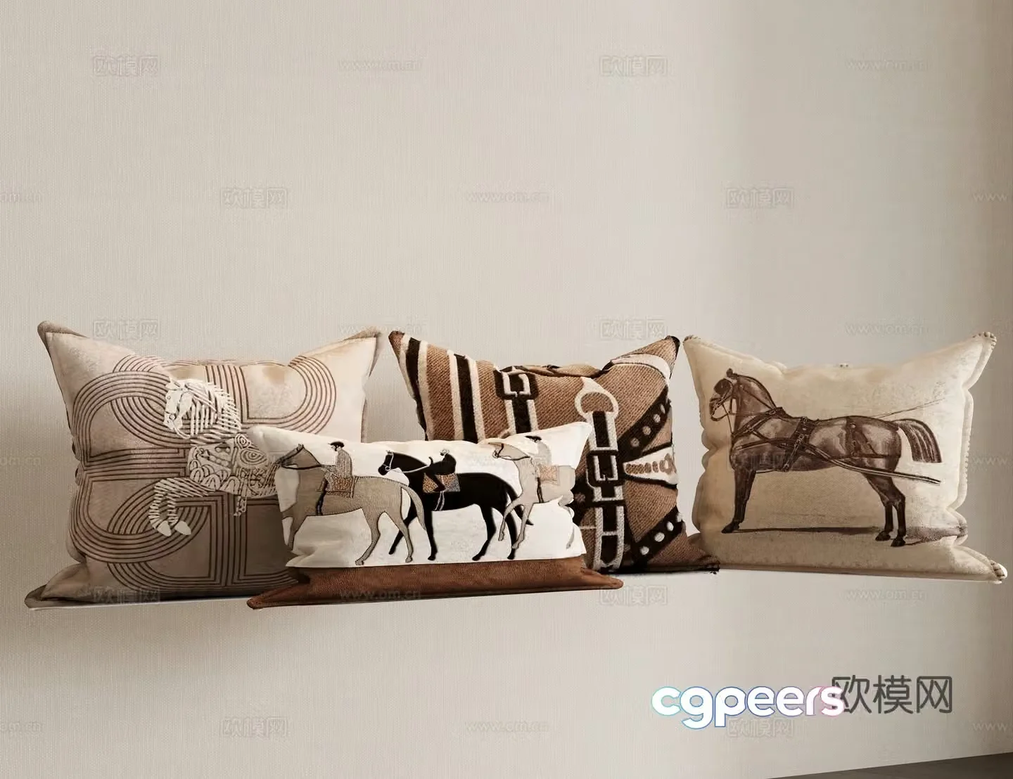 Pillow waist pillow bag animal pillow Hermes pillow Hermes pillow Horse pillow 3D model