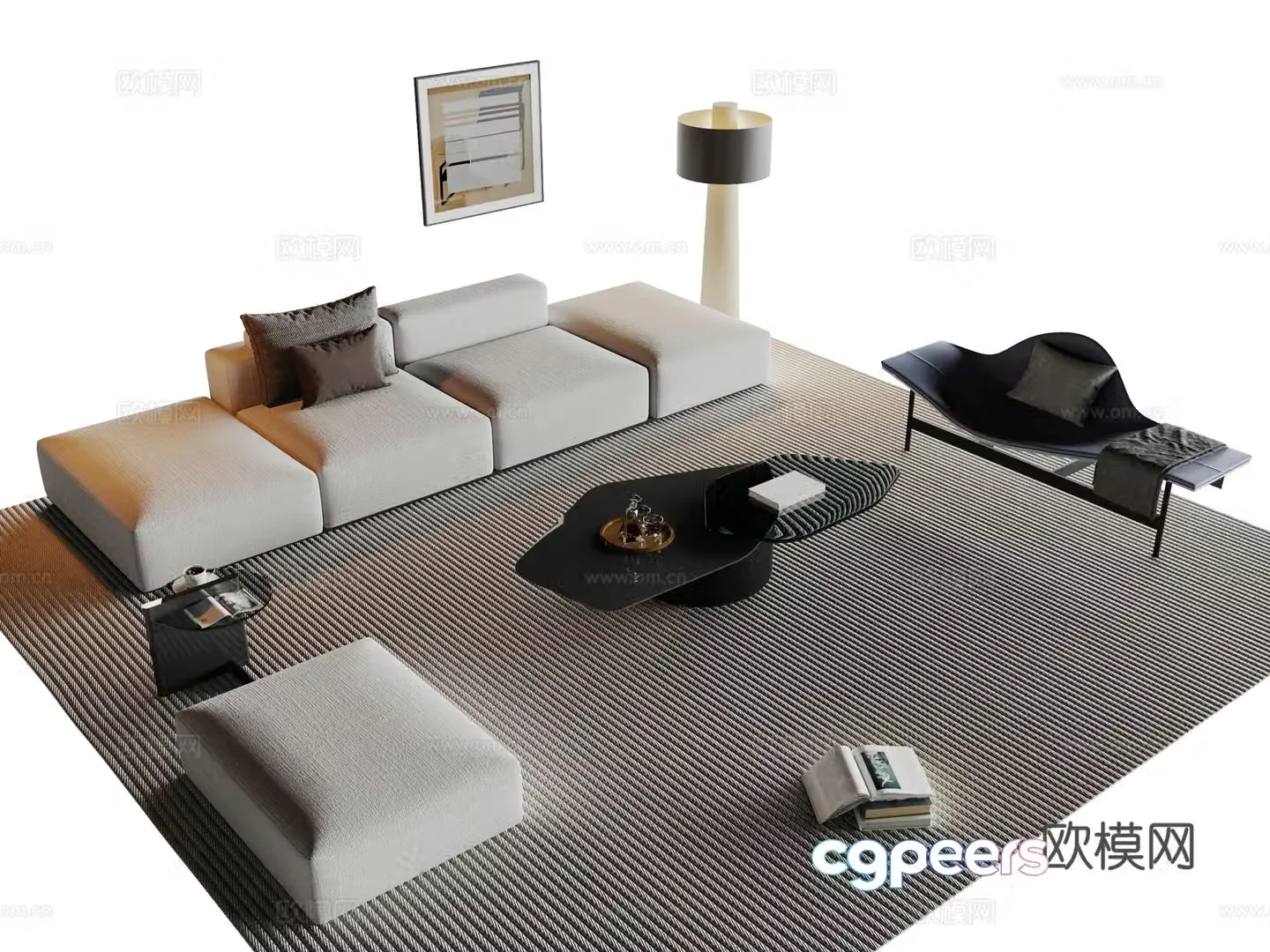 Modern modular sofa modular sofa 3d model