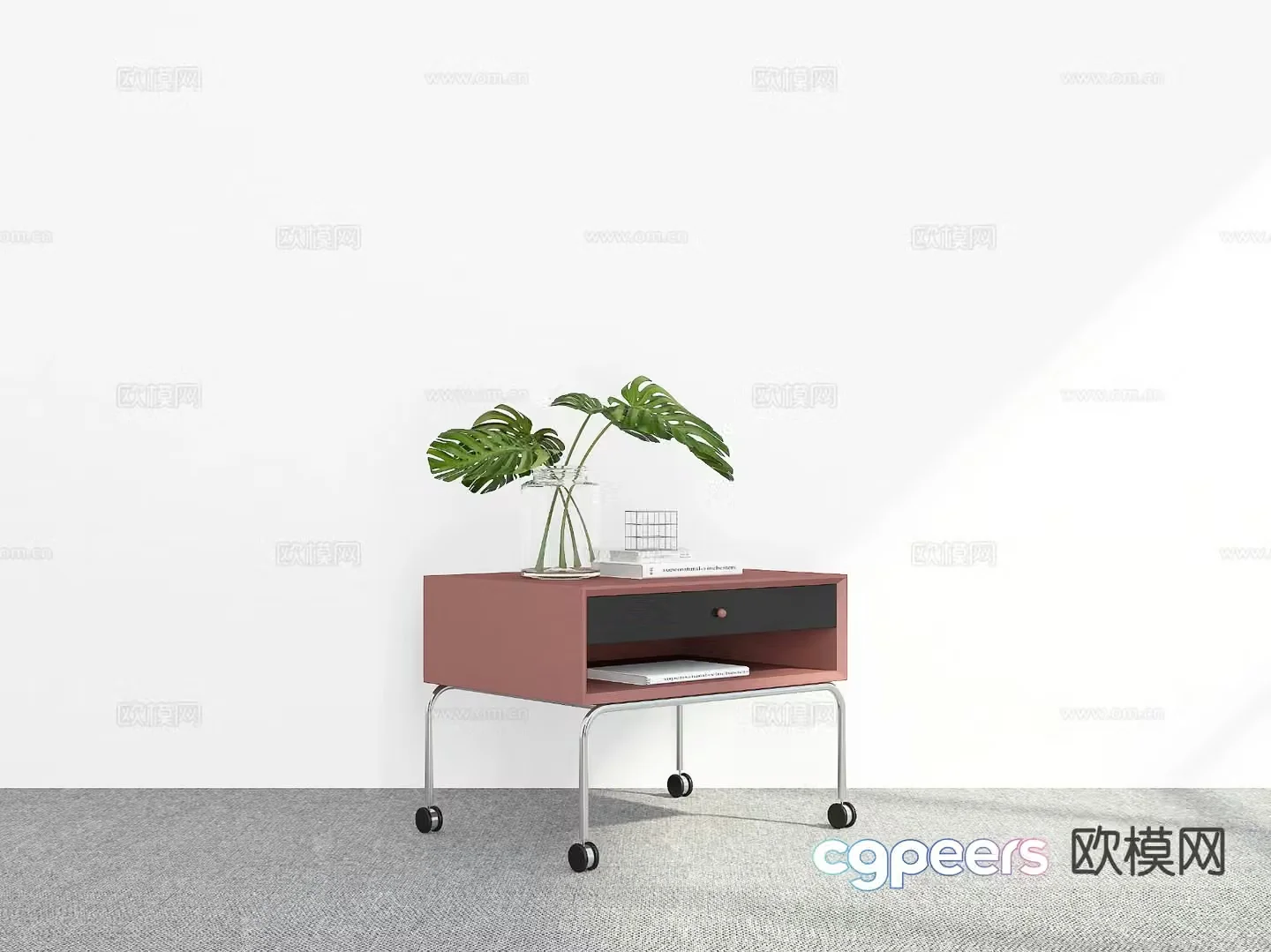 Modern bedside table 3d model