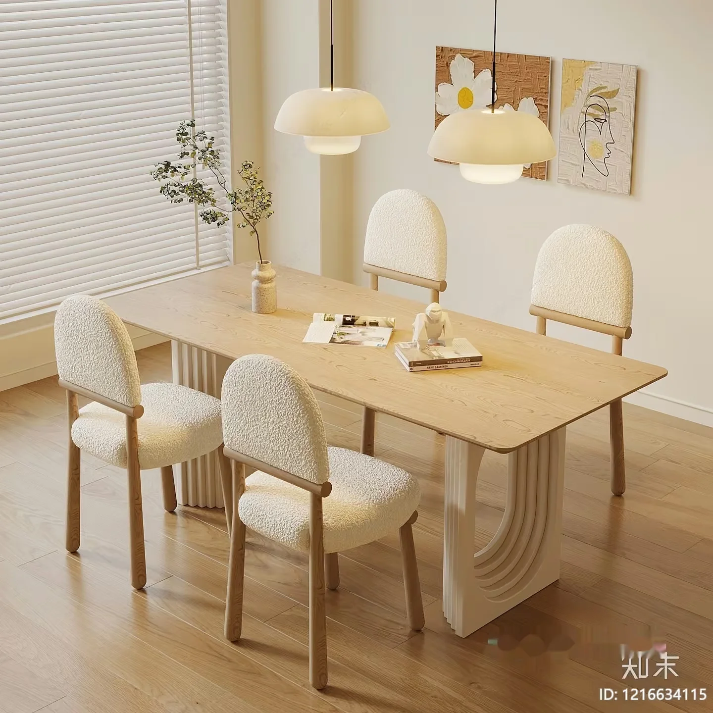 Modern Dining Room 3D Model – 15072 – VRAY Render