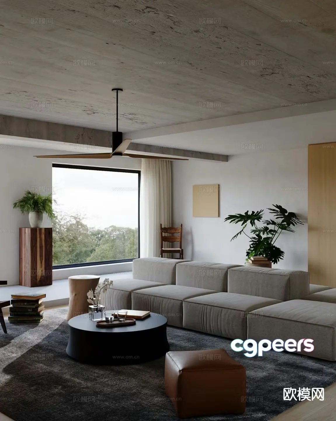 Modern living room 3d model