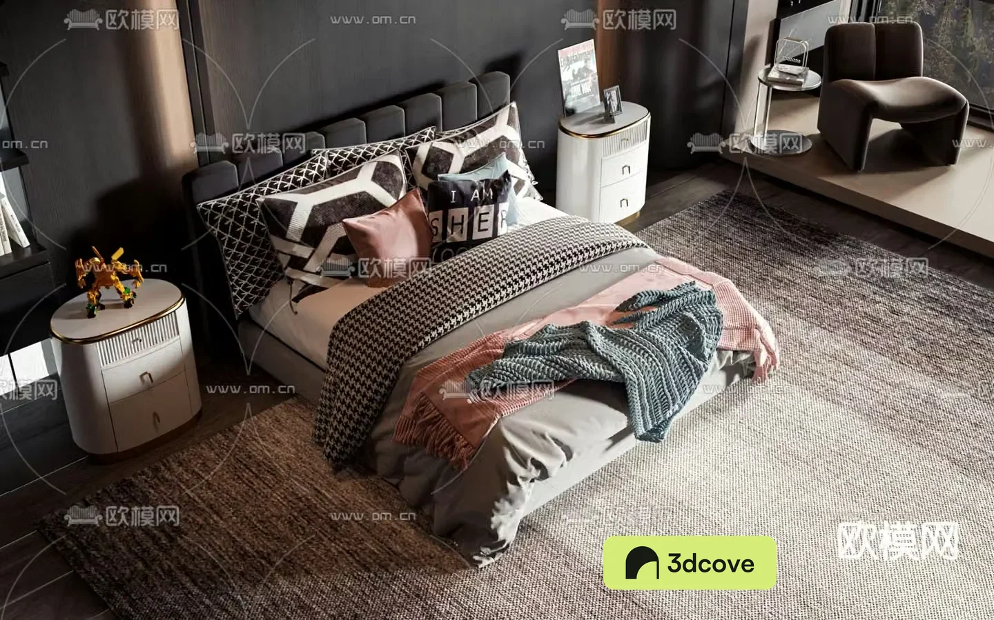 Modern double bed