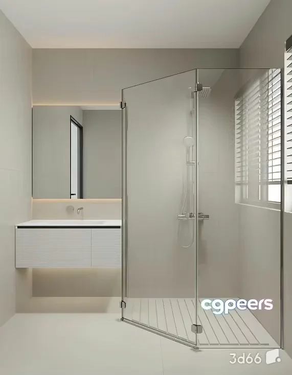A Modern Bathroom 3D Model – 22070 – VRAY Render