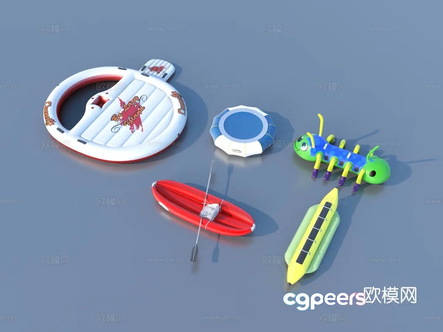 Inflatable circle Entertainment facilities Paradise Water 3D model