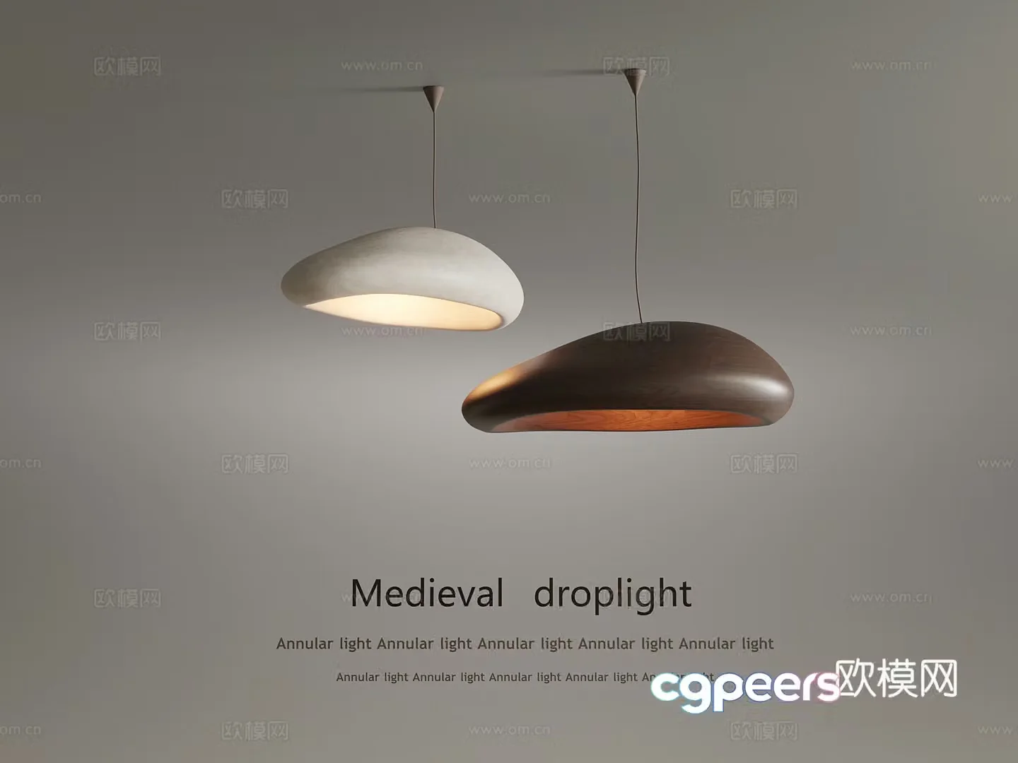 Middle-aged chandeliers decorative chandeliers 3D model