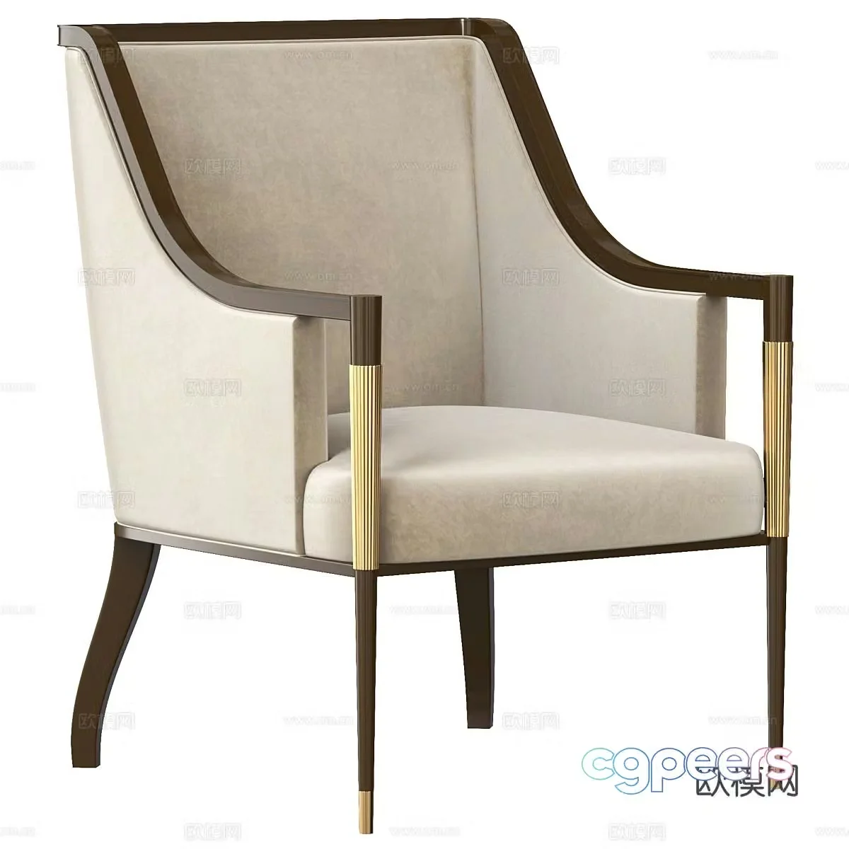 American chair leisure chair 3d model