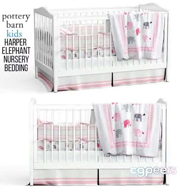 3ds Max Free – Harper Elephant Nursery Bedding