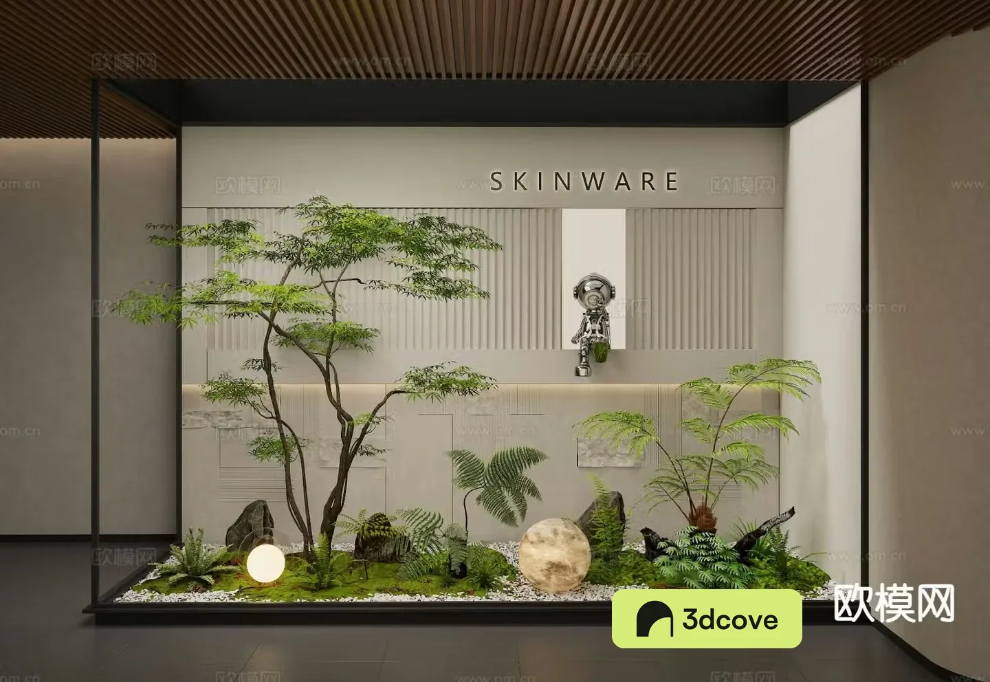 Indoor landscape plant pile landscape green plants