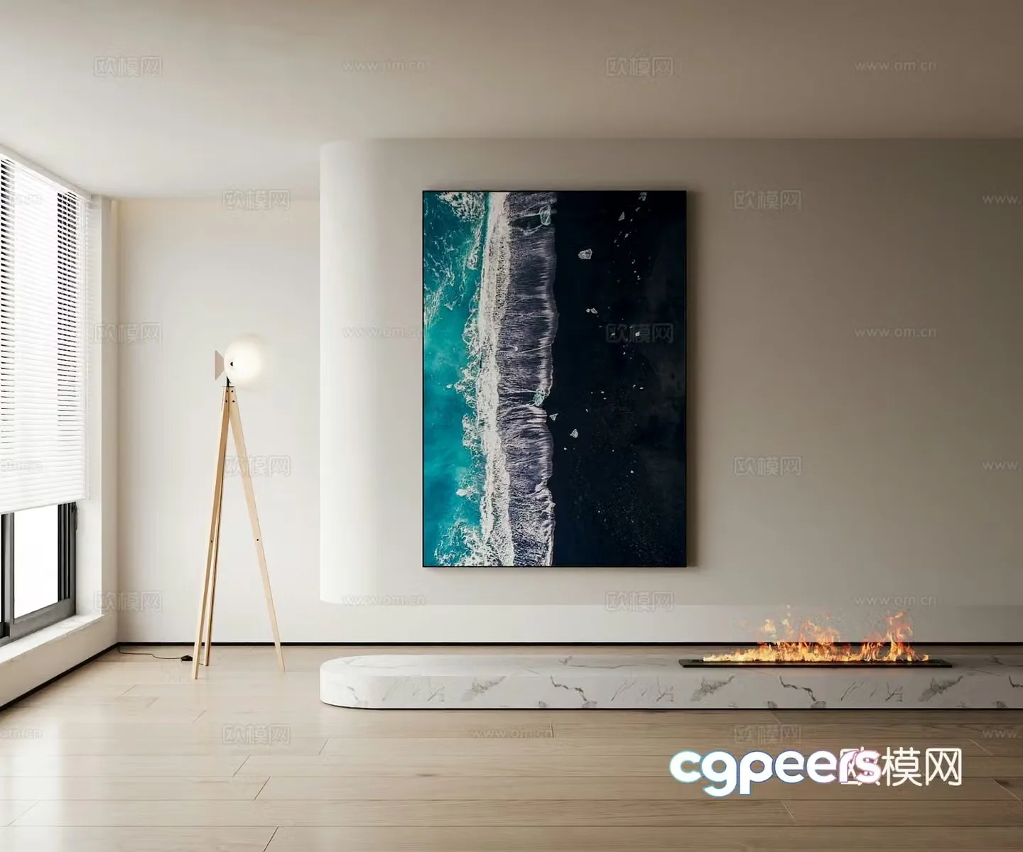 Modern decorative painting 3d model