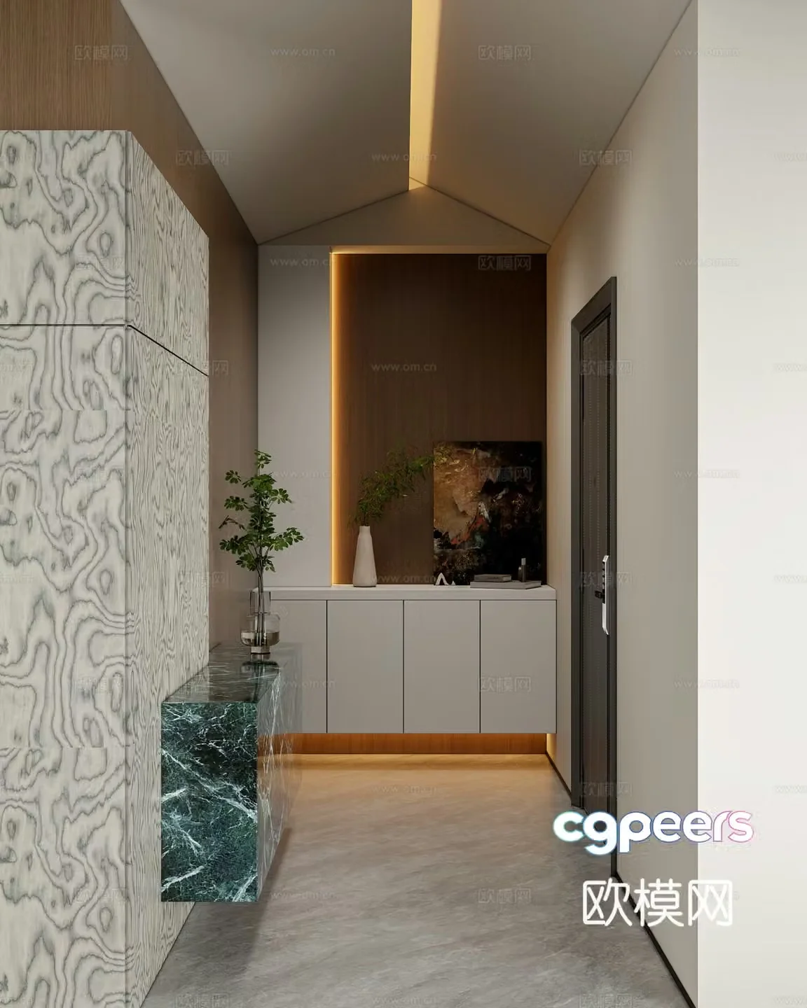 Modern entrance 3D model